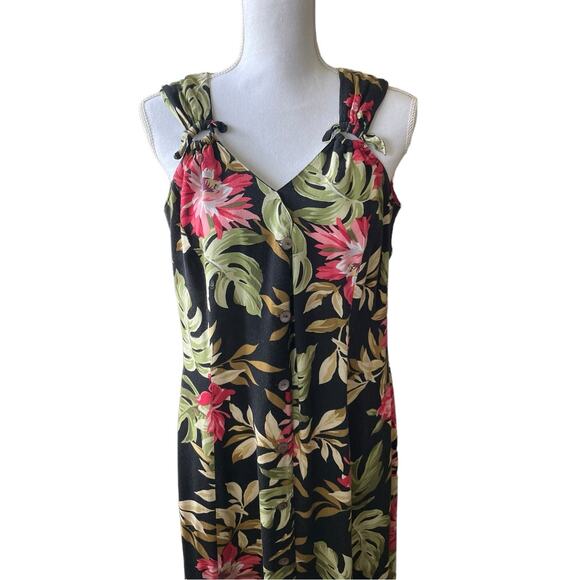 Scarlett Women Sheath Dress Maxi 10 Floral Cruisewear Resort Tropical Cottage - Picture 9 of 11